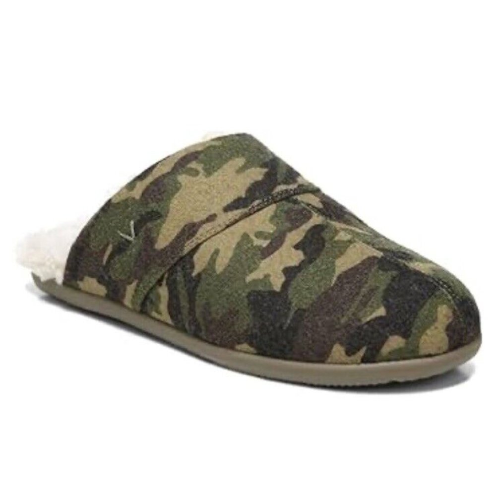 Vionic Slipper Mens 8 Alfons Olive Green Camo Orthotic Mule New